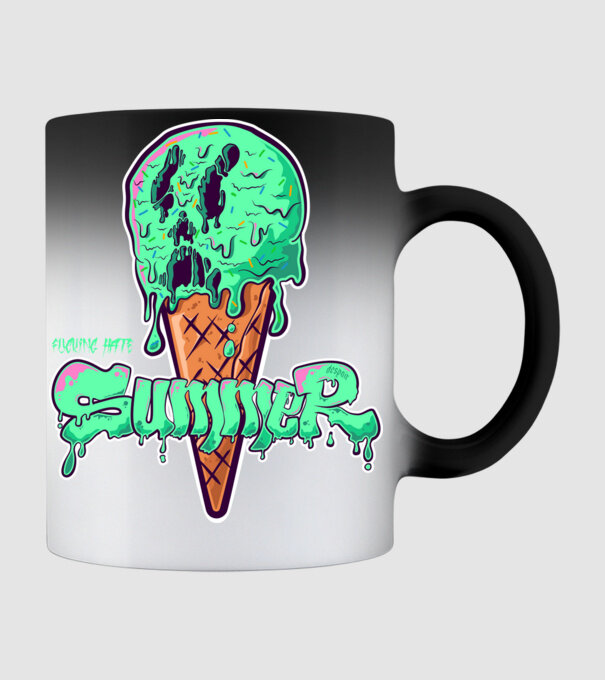 i f HATE summer | cyan minta fekete pólón
